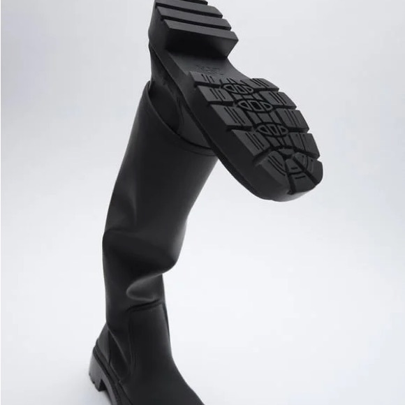 Zara Shoes - New Zara Black Knee-High Boots. .7” heel.